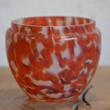 Vase en verre orange