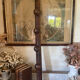 Wall-mounted wooden coat rack with 6 hooks
