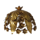 Gold leaf floral ceiling light in gold metal 70