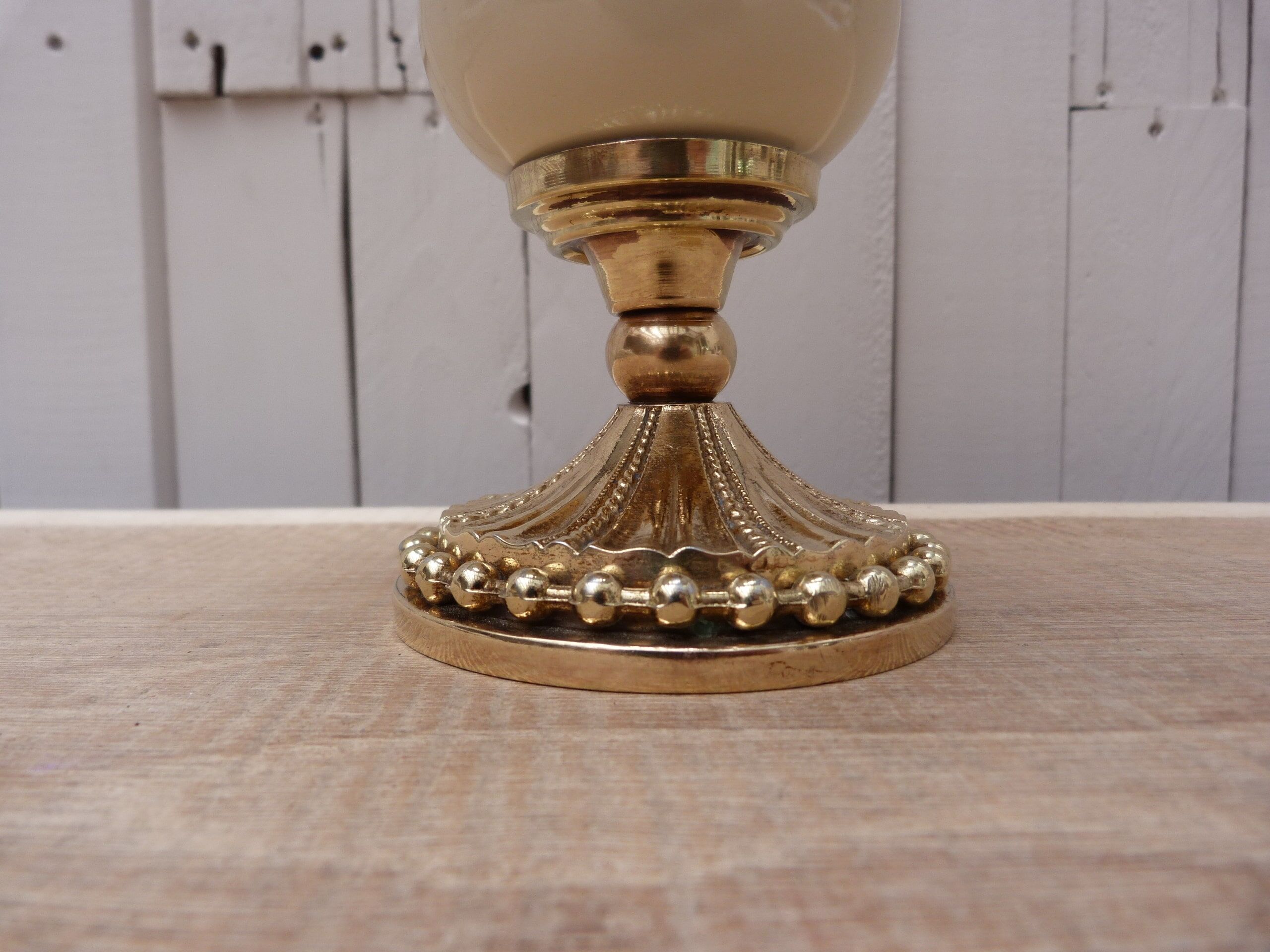 Brass and ceramic lamp