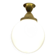 Antique opaline glass ball pendant light