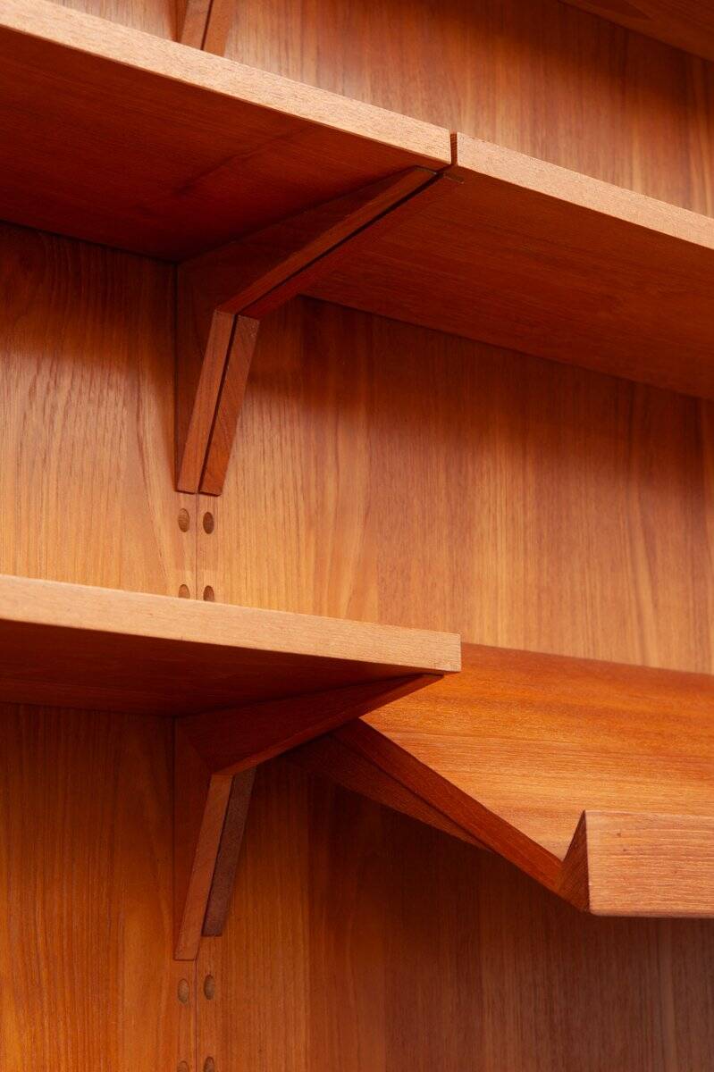 Royal mid-century teak wall unit by Poul Cadovius for Cado, 1960s