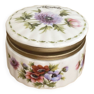 Boite en porcelaine anglaise Royal Albert - Flower of the Month -mois de Mars