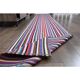 1970s vintage Turkish Oushak handmade wool cotton pink runner rug 88x477