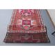 Vintage Turkish Oushak Handmade Wool Cotton Red Runner 87x336