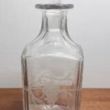Old molded glass carafe early 20th century