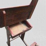Modernist mahogany school desk