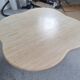 Table basse vintage "nuage" en travertin, années 80