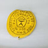 Art Deco White Glass Round Ceiling or Wall lamp