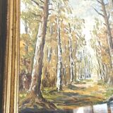Oil on canvas, glazed wooden frame