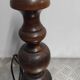 Turned wooden lamp base