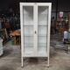 Vintage ManuBelge Medical Cabinet | Industrial Glass Display