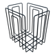 Black metal magazine rack by Willy Glaeser for TMP, 1980s.