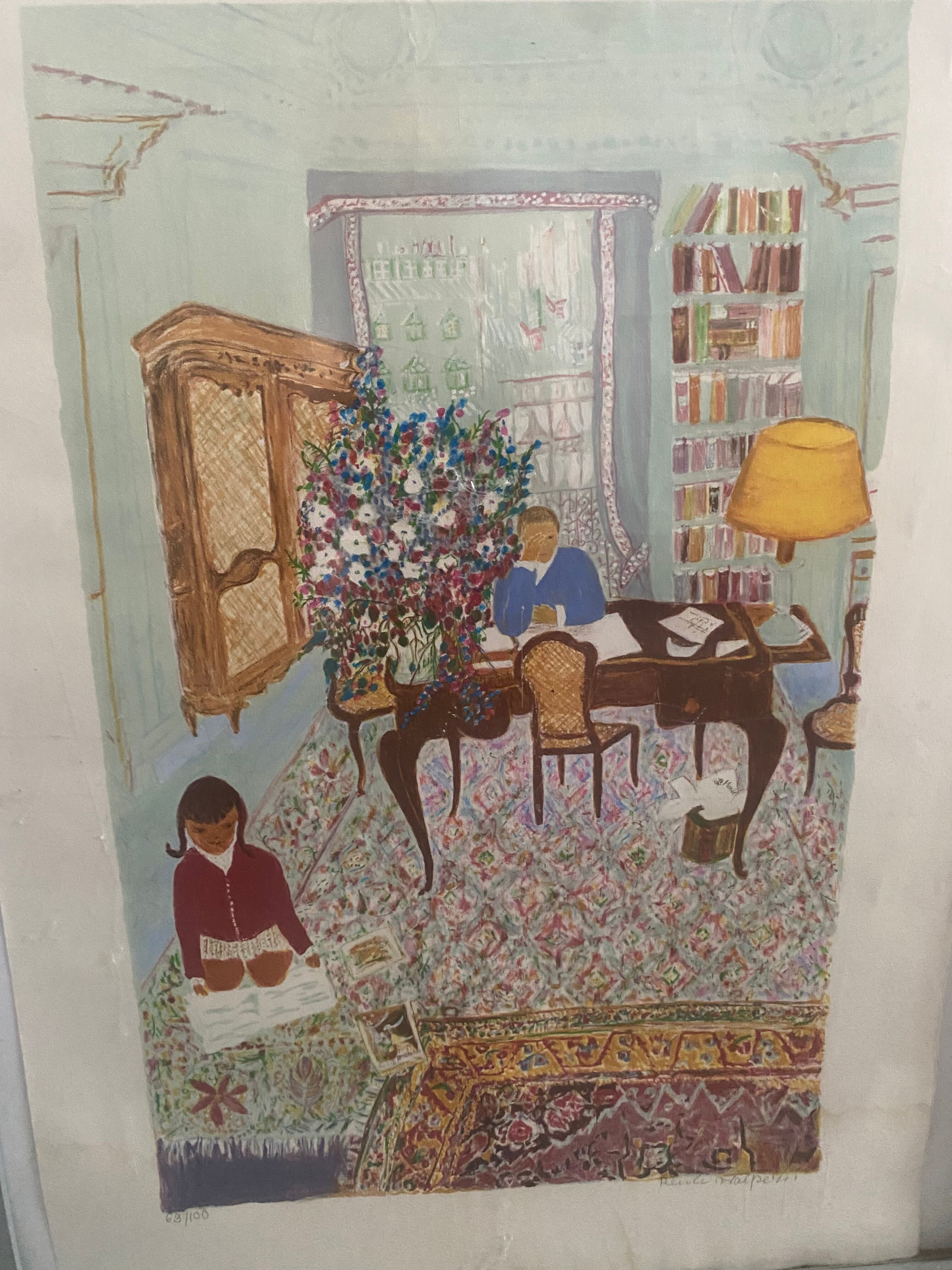 Numbered and signed lithograph by Renée Halpern.