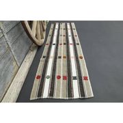 1970s Turkish Oushak handmade wool cotton white runner  70x241