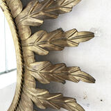 Golden mirror ancient flowery sun