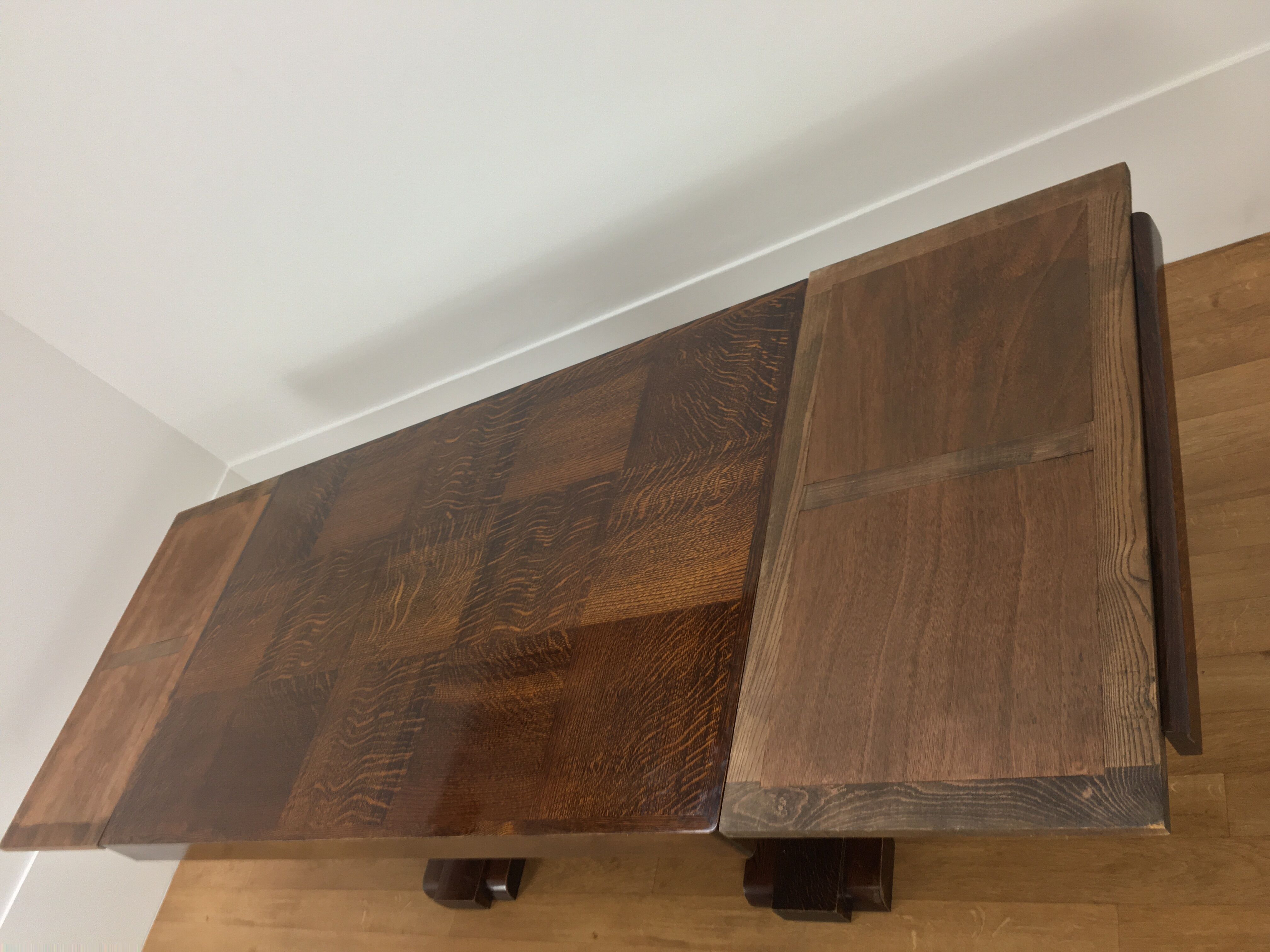 Massive and expandable art deco brutalist table