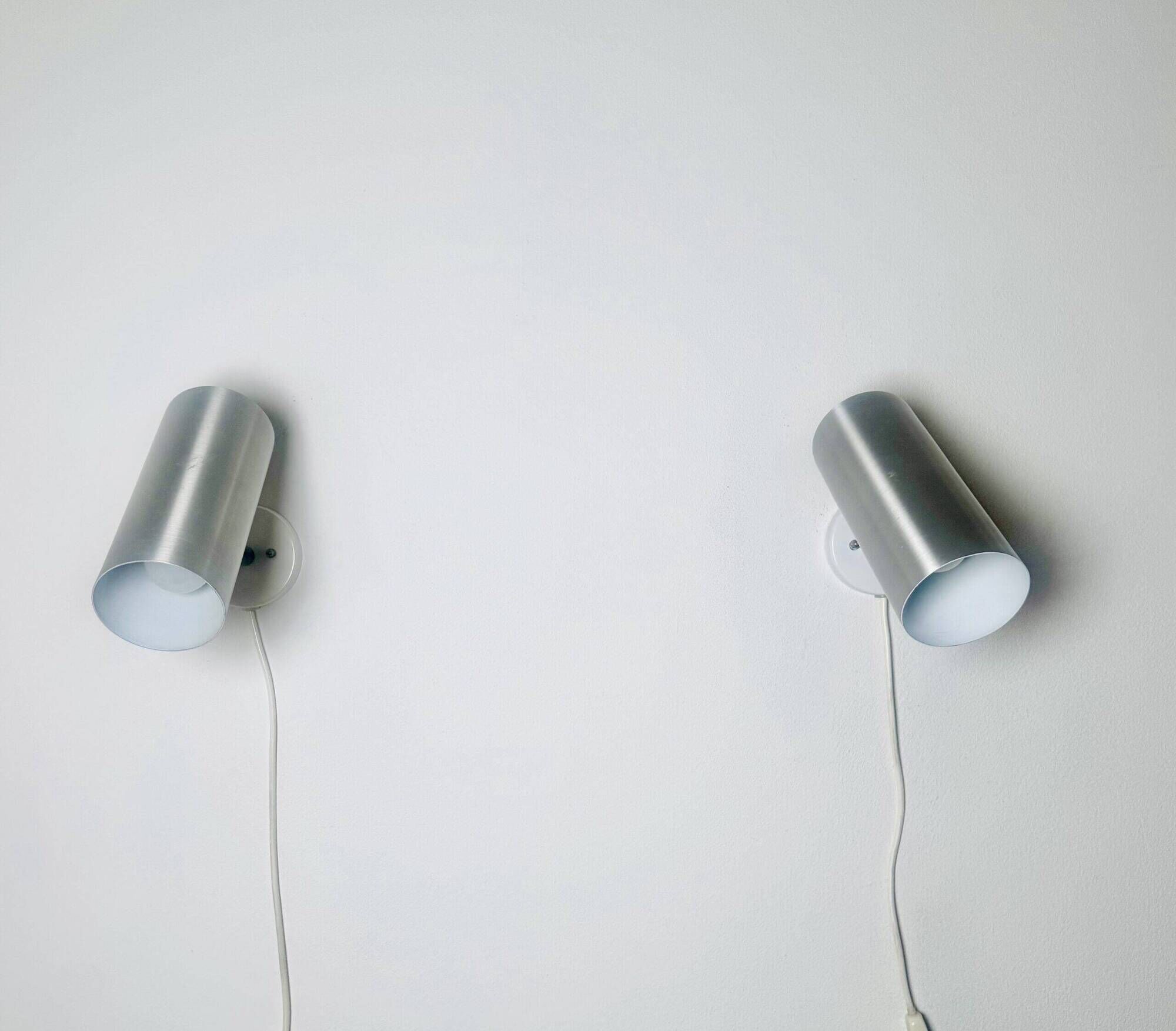 Cylindrical C-1582 Metallic Wall Lamps By Raak Amsterdam, The Netherlands 1960S