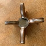 Display, underside in art deco wood, metal and mirror
