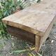 Antique shelf carved wood - raw oak - L 102 x D 28