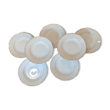 Lot round hollow vintage plates in Limoges porcelain