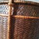 Japanese former basket in bamboo and braided basketry