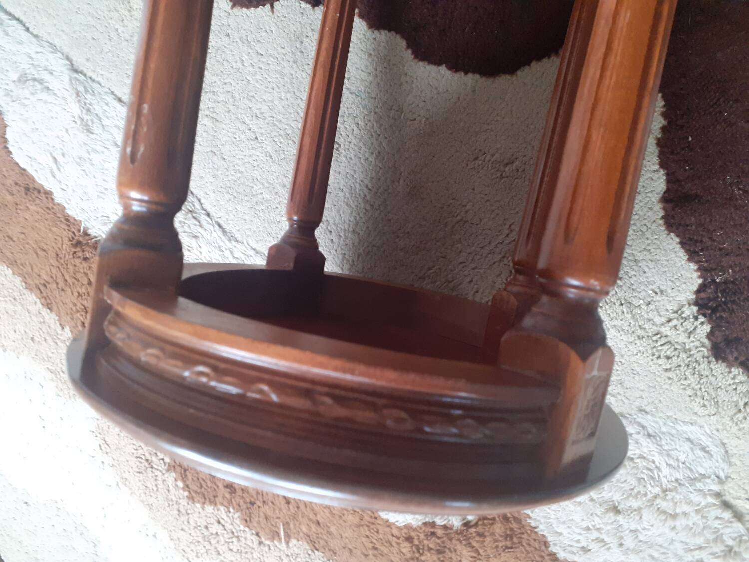 Wooden and cane serving trolley