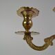 Chandelier vintage à trois bras en laiton, Tchécoslovaquie, années 1970.