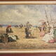 Impressionist painting after Francesco Miralles Y Galup - seaside 1900