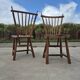 Set 6 vintage dutch spindle back rustic dining chairs De Ster