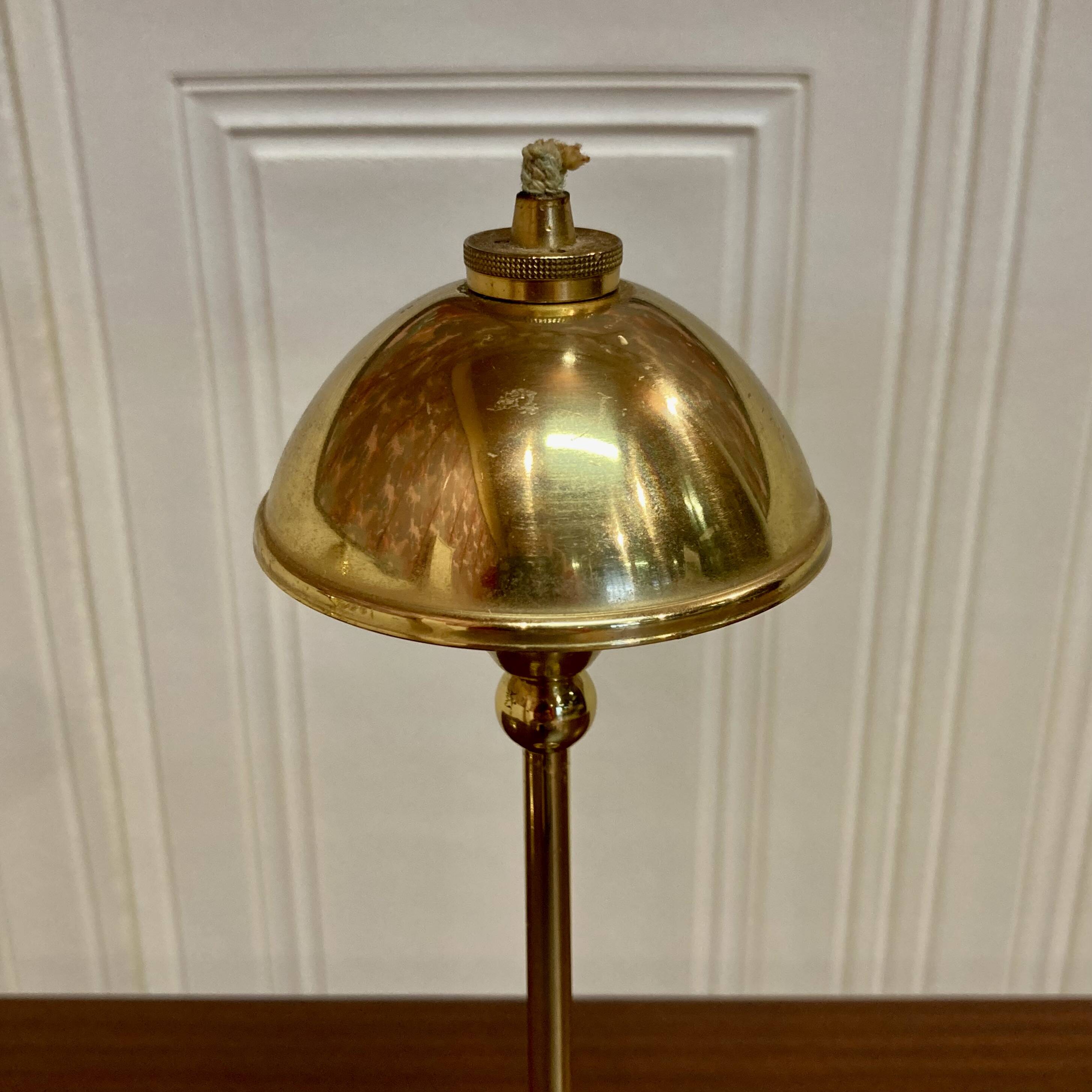 Pair of 1960s Scandinavian design oil lamps.