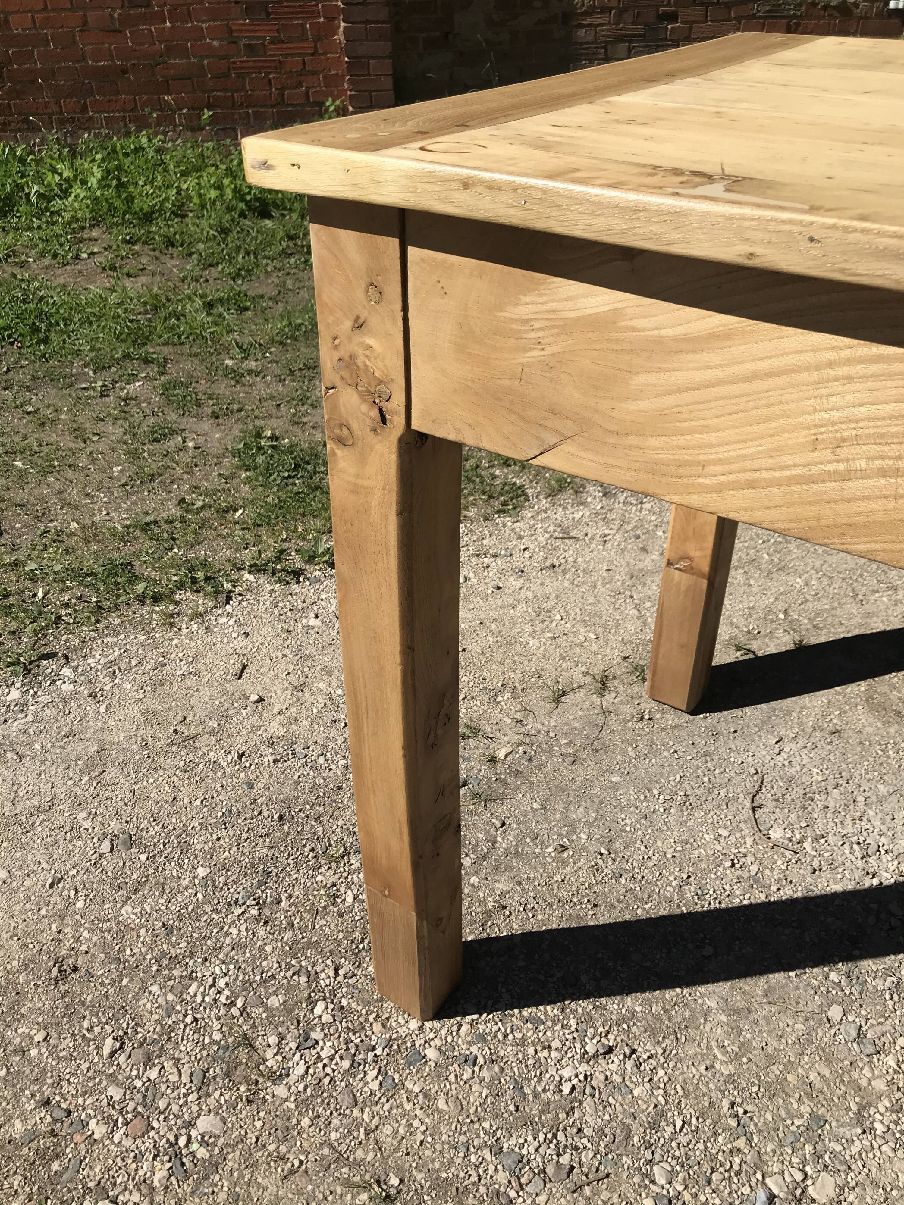 Renovated and enhanced old farm table 19th