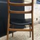 4 chaises années 60/70 bois et skaï noir