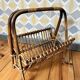 Vintage magazine holders light rattan