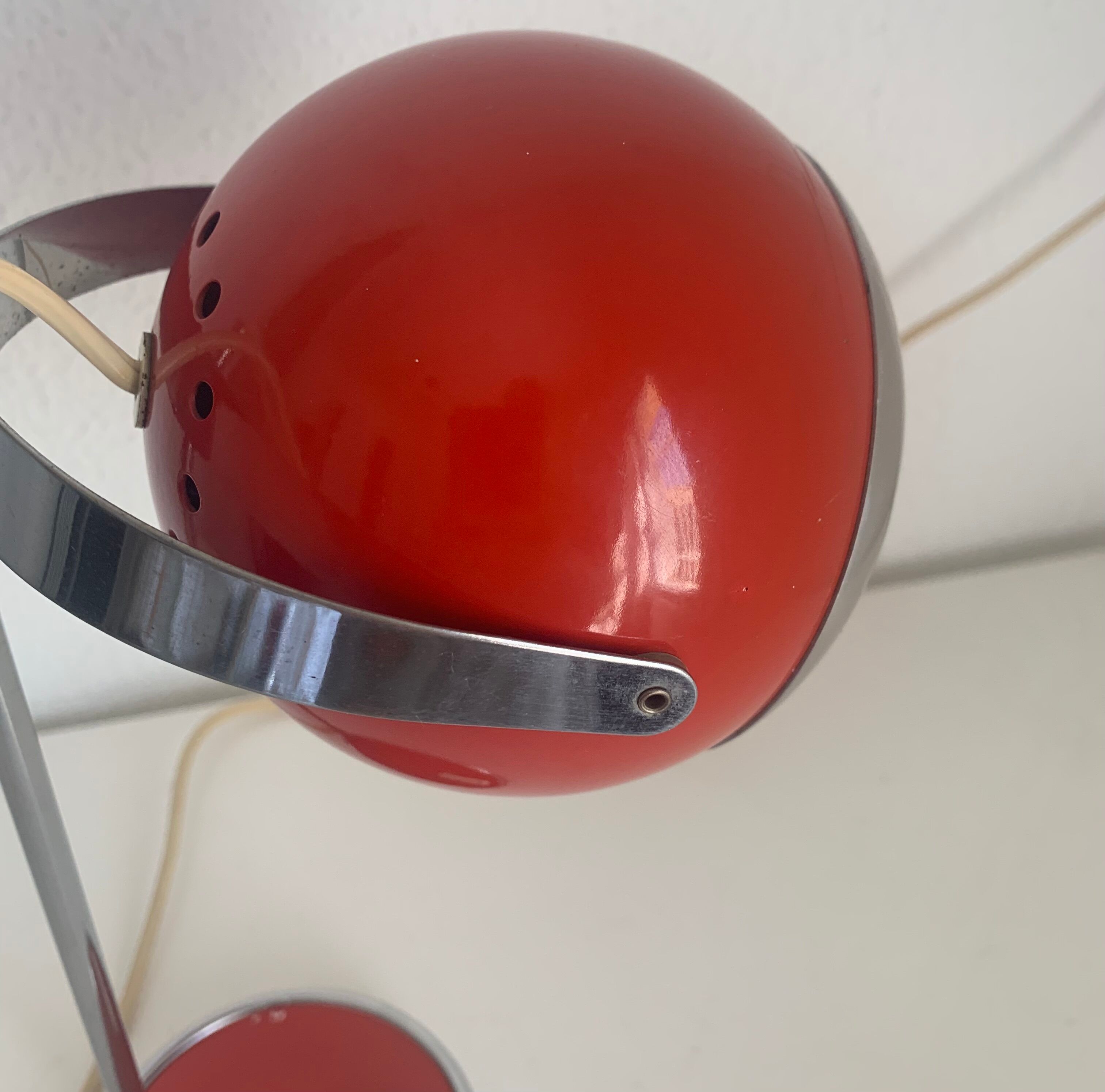 Vintage lamp 1960 eyeball desk currant