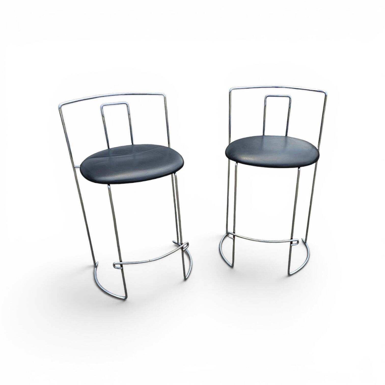 2 x Gaja stool by Kazuhide Takahama for Simon Gavina / black leather