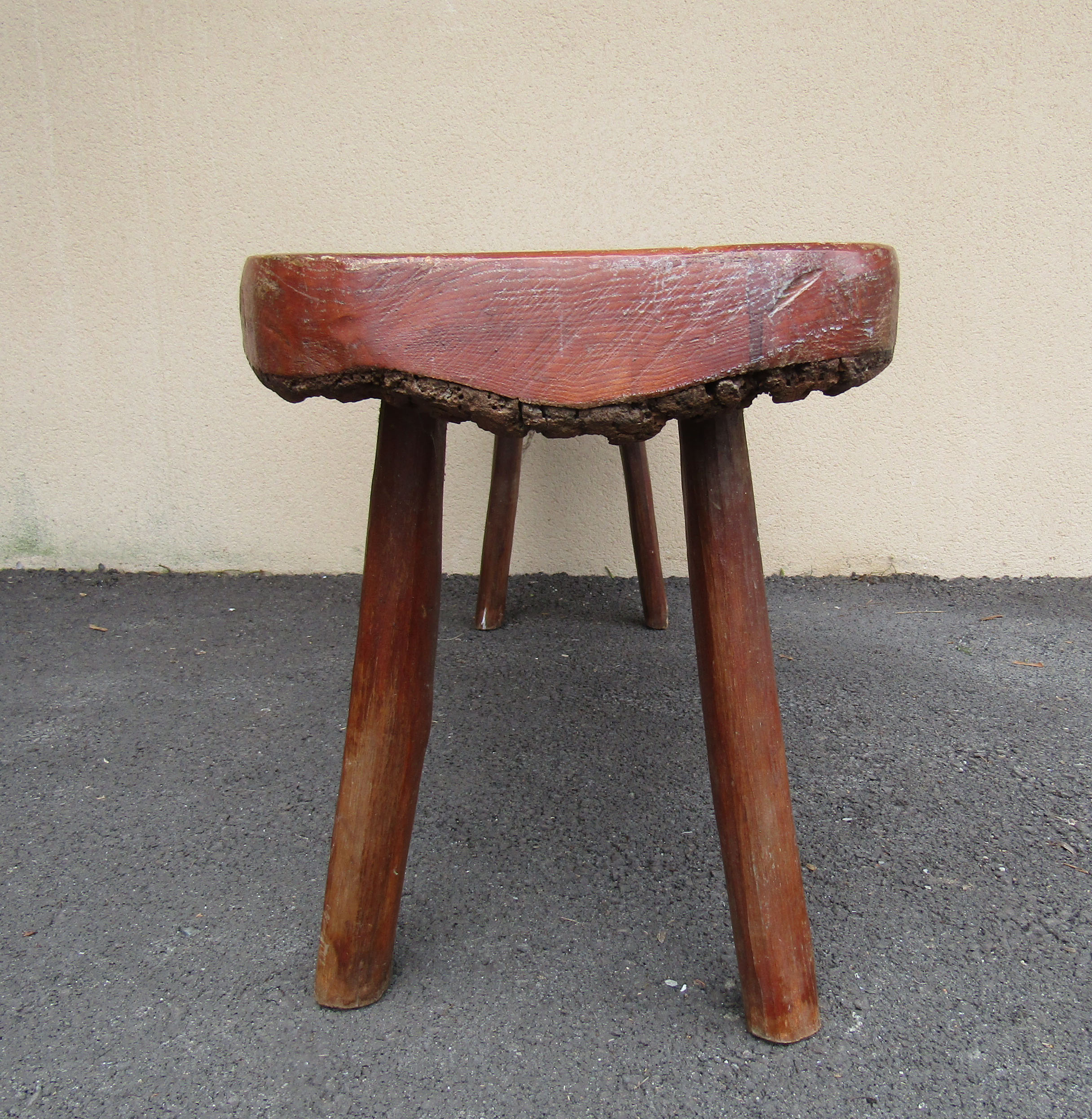 Old solid wooden bench