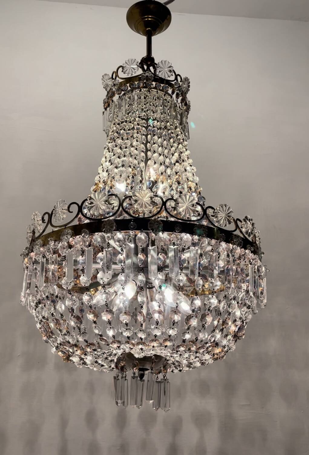 Large Crystal Chandelier 1960’s