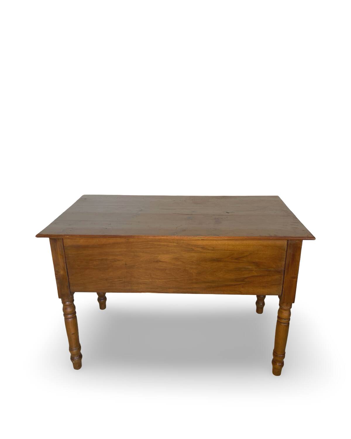 Italian pine wood centre writing desk from the 1960s, a reproduction o