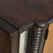 1940s vintage sideboard in wood and glass Italian Art Deco design