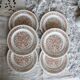 6 Vintage Floral Dessert Plates – Codec – Rustic Brown Decor