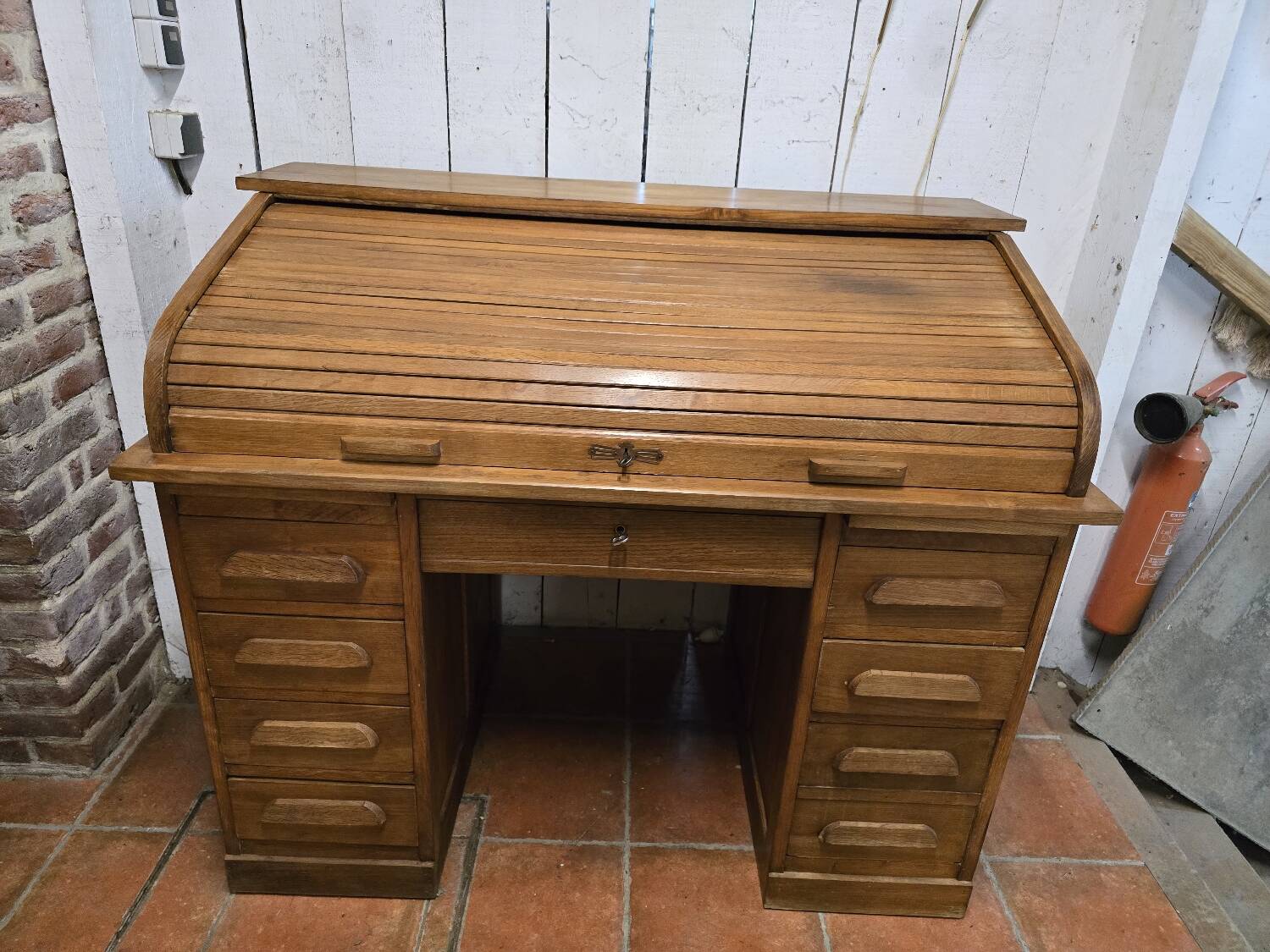 American oak desk