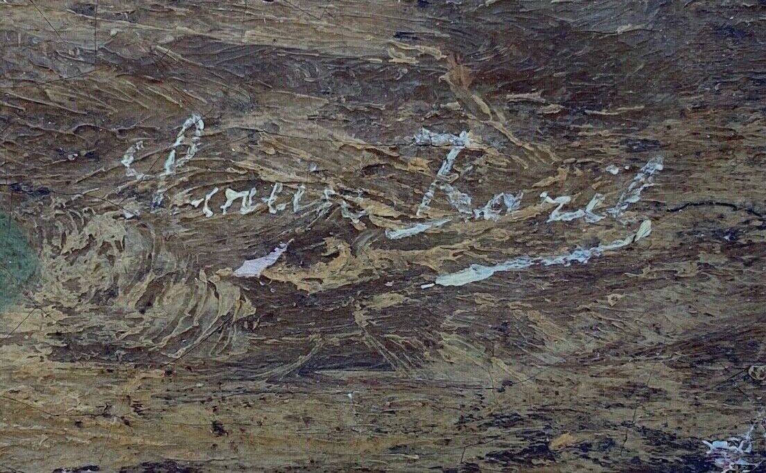 Oil on canvas still life bouquet of flowers 20th century by Louis Baril or Barit