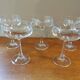 Set of 5 vintage crystal champagne glasses