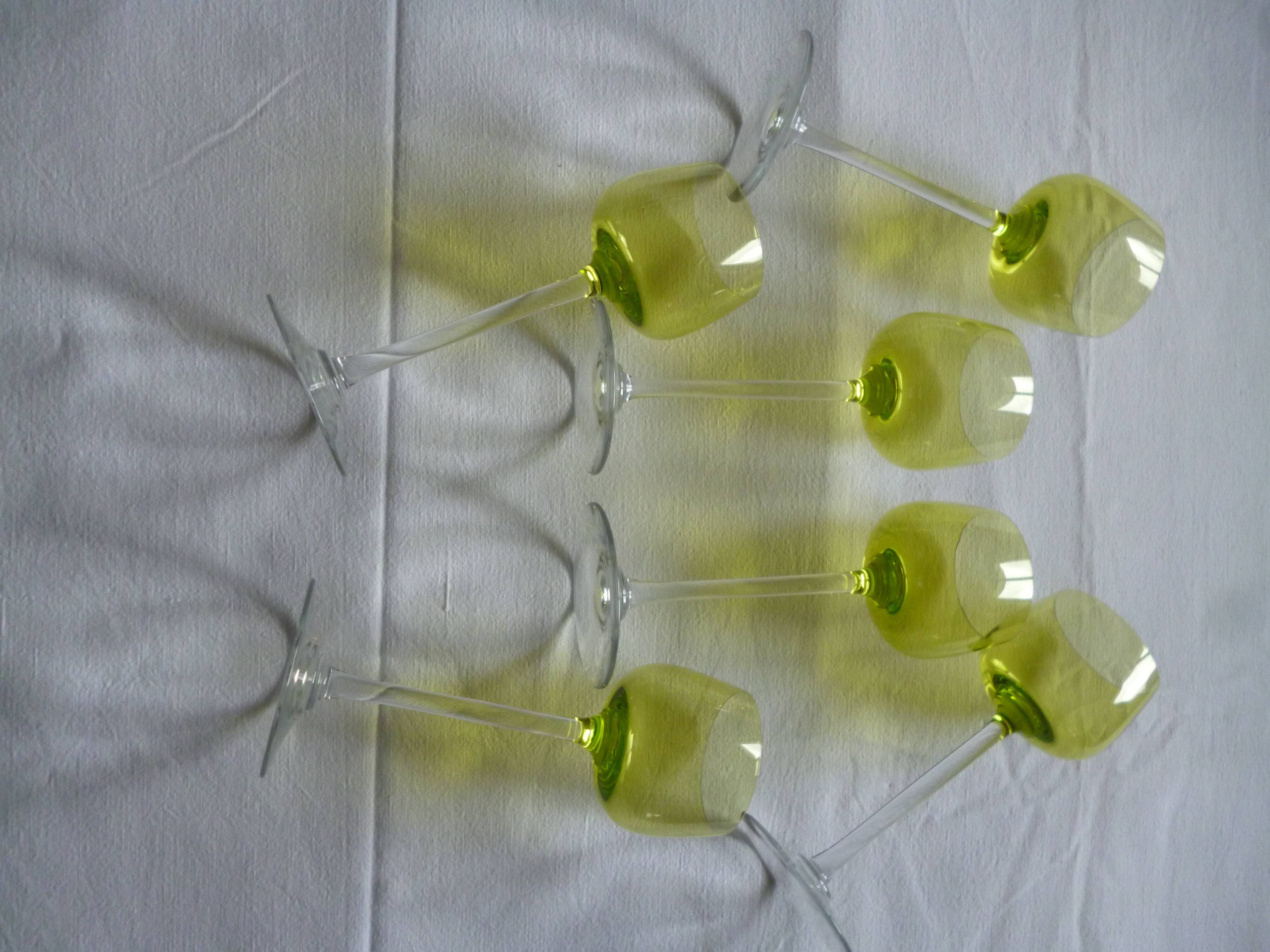 Set of 6 Baccarat stemmed glasses