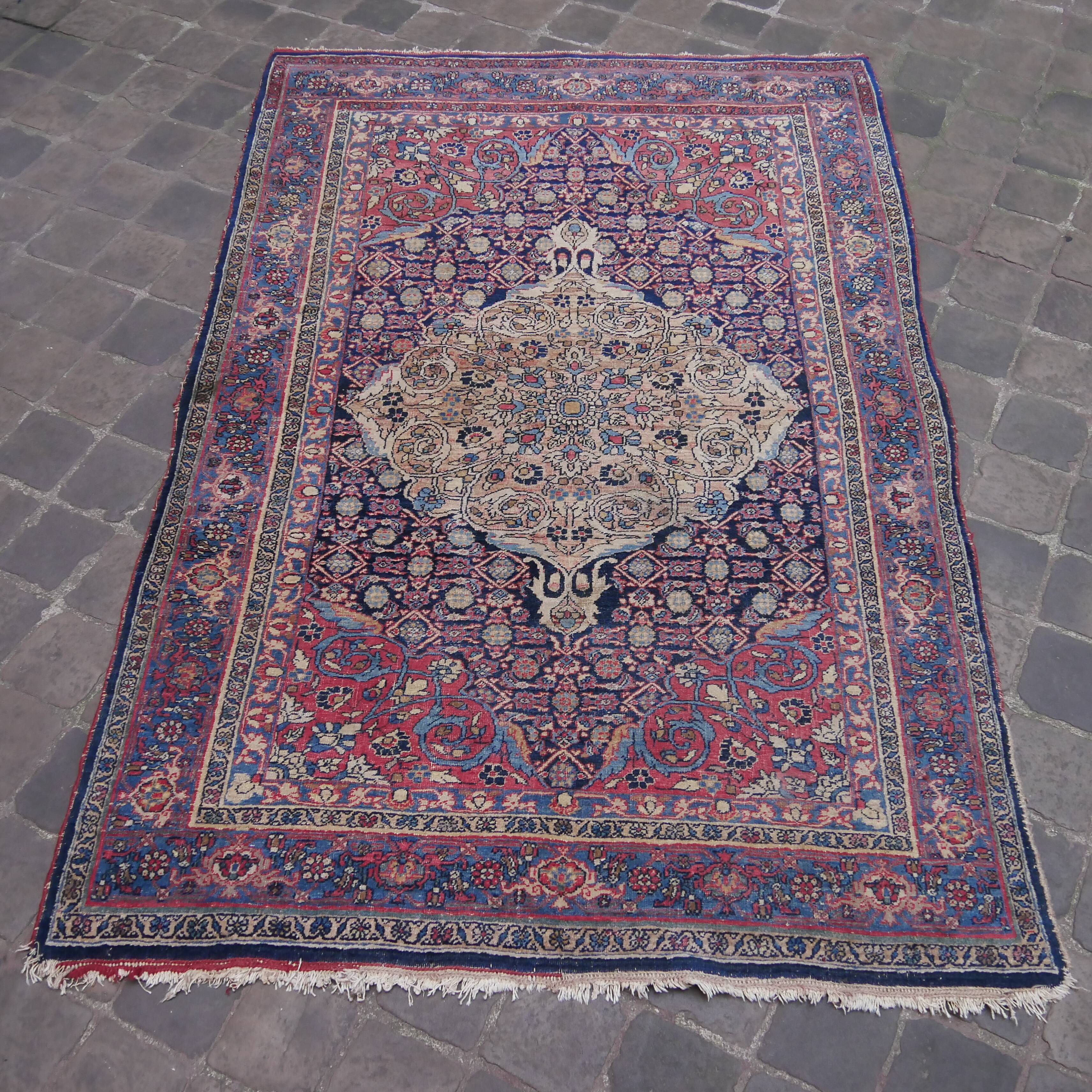 Ancien tapis persan bidjar 196 x 130 CM