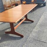 Teak central extension table circa 1960