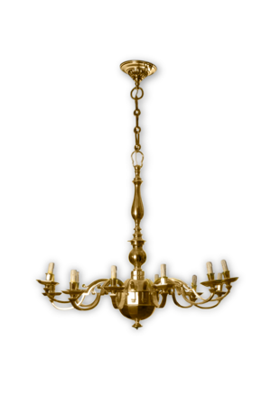 Gilded Bronze Chandelier - Circa