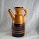 Water pitcher, vibe sixties black and ochre - anonymous - 50s / 60s