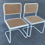 Set of 4 Cesca b32 model chairs in white